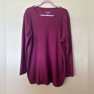 Woman Within Rich Burgundy Long Sleeve Tee